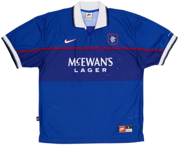 1997-99 Rangers Home Shirt Gascoigne #8 - 6/10 - (L)