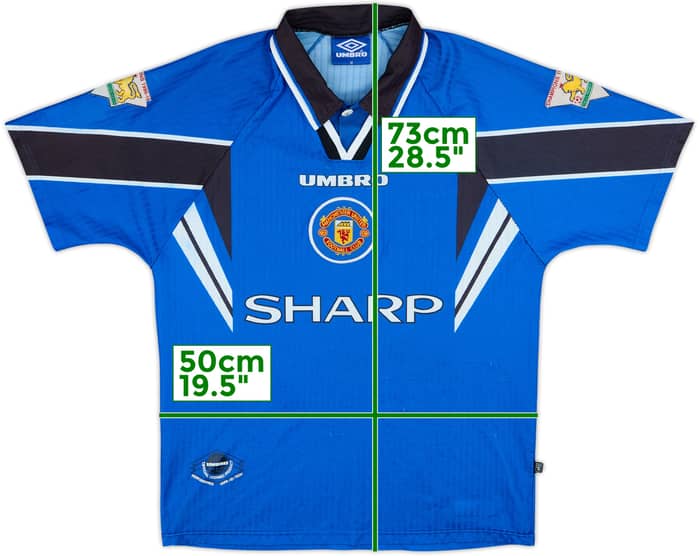 1996-98 Manchester United Third Shirt Beckham #10 - 5/10 - (M)