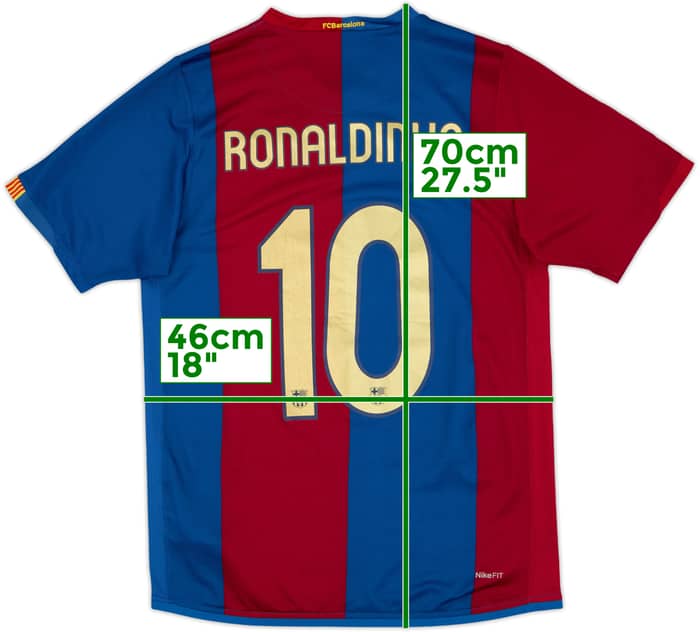 2006-07 Barcelona Home Shirt Ronaldinho #10 - 6/10 - (S)