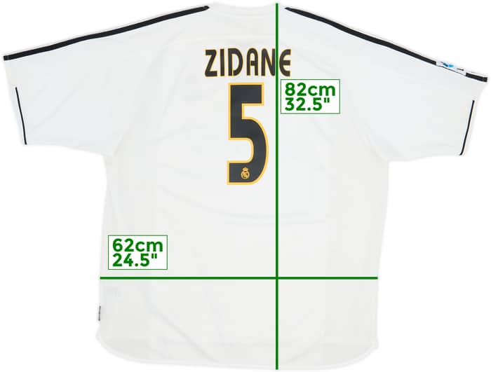 2003-04 Real Madrid Home Shirt Zidane #5 - 6/10 - (XXL)