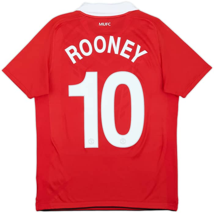 2010-11 Manchester United Home Shirt Rooney #10 - 9/10 - (XL.Boys)