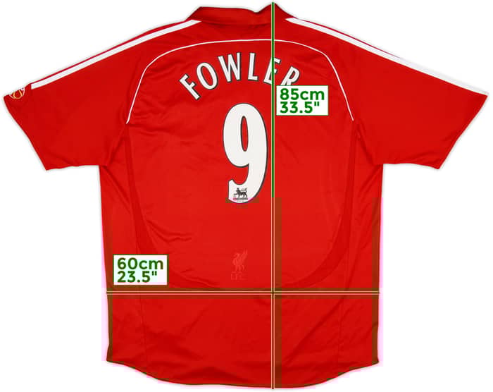 2006-08 Liverpool Home Shirt Fowler #9 - 8/10 - (XXL)