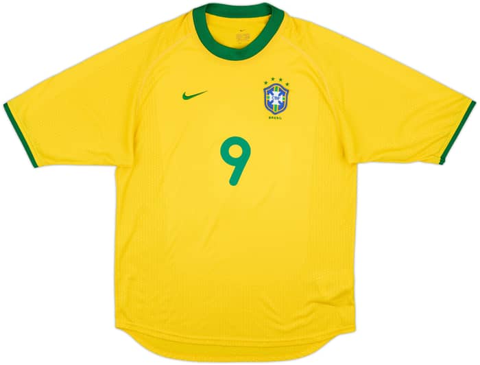 2000-02 Brazil Home Shirt Ronaldo #9 - 8/10 - (S)