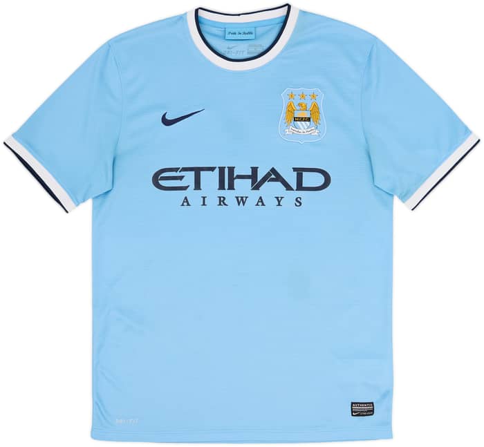 2013-14 Manchester City Home Shirt Silva #21 - 8/10 - (M)