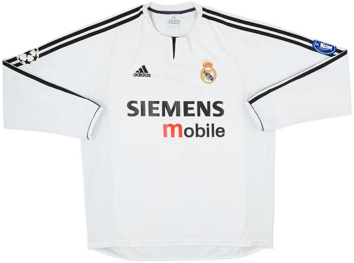 2003-04 Real Madrid Home L/S Shirt Ronaldo #9 - 7/10 - (L)