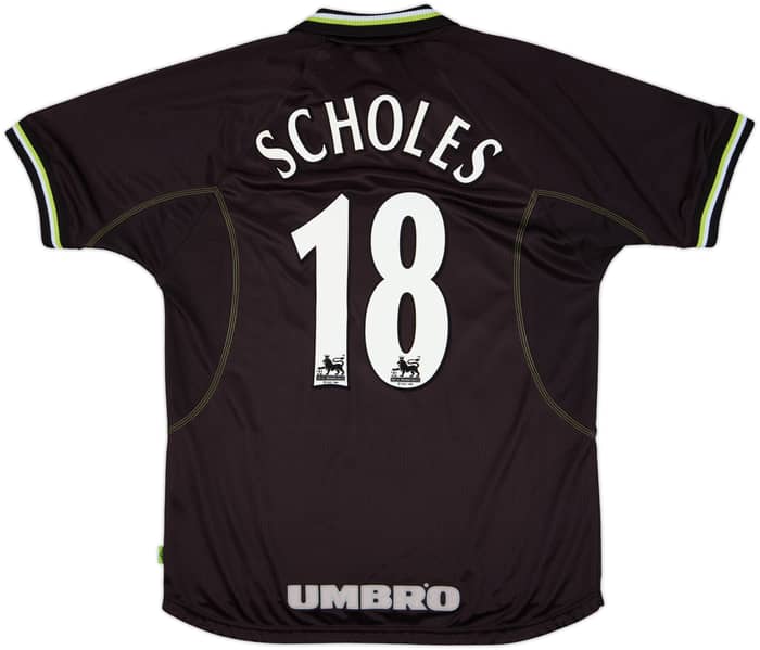 1998-99 Manchester United Third Shirt Scholes #18 - 8/10 - (L)