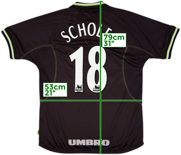 1998-99 Manchester United Third Shirt Scholes #18 - 8/10 - (L)