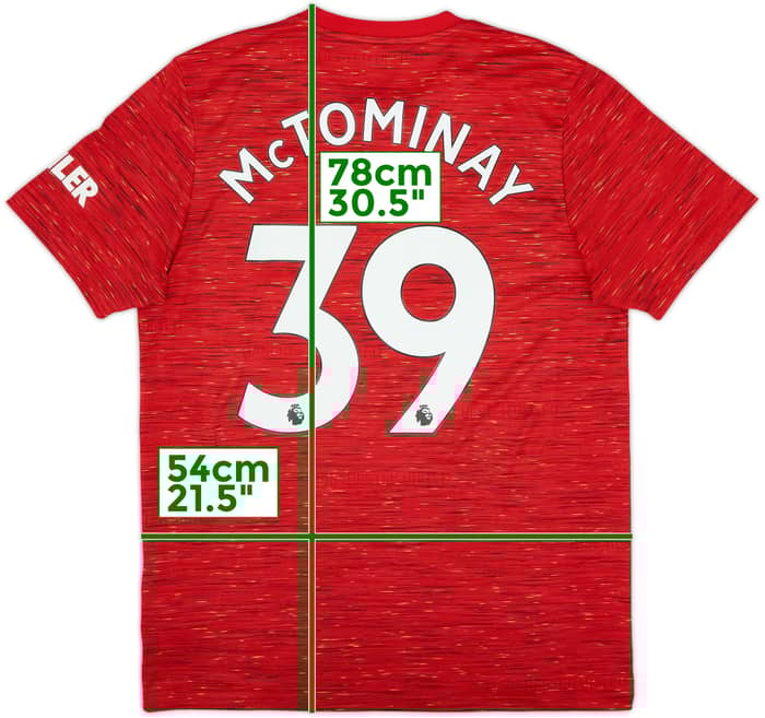 2020-21 Manchester United Home Shirt McTominay #39 - 6/10 - (L)
