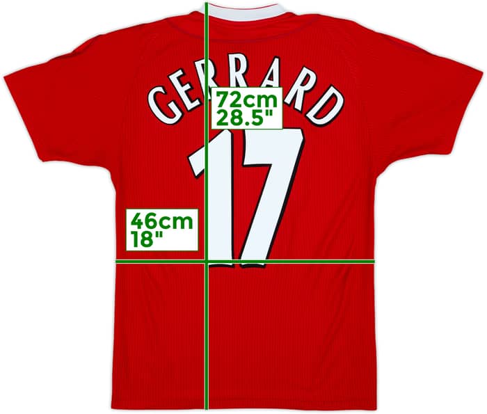 2002-04 Liverpool Home Shirt Gerrard #17 - 7/10 - (S)