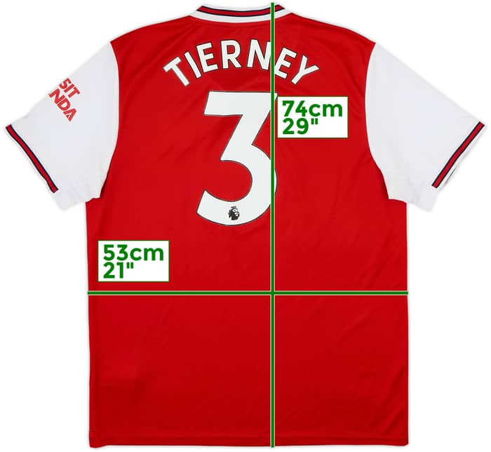 2019-20 Arsenal Home Shirt Tierney #3 - 8/10 - (L)