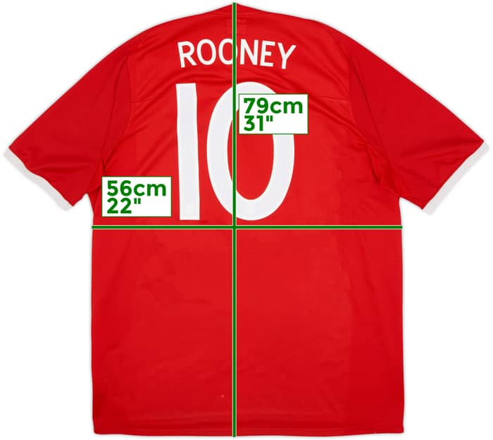 2010-11 England Away Shirt Rooney #10 - 6/10 - (XXL)