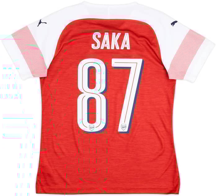 2018-19 Arsenal Home Shirt Saka #87 - 9/10 - (Women's M)