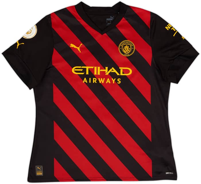 2022-23 Manchester City Away Shirt Haaland #9 - 10/10 - (Women's L)