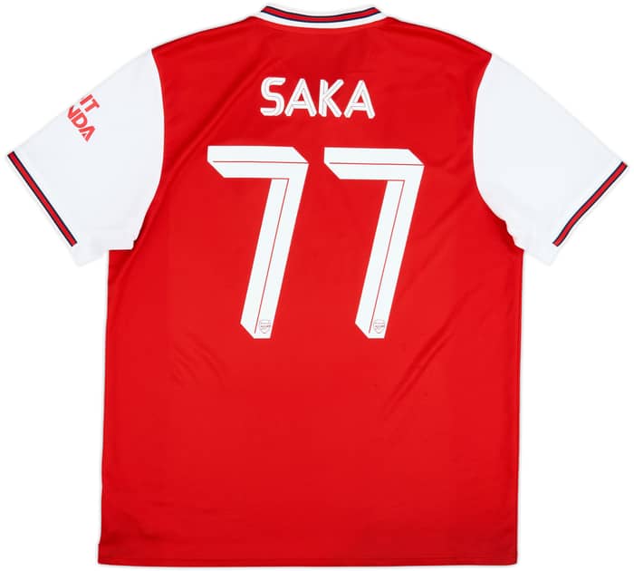 2019-20 Arsenal Home Shirt Saka #77 - 7/10 - (XL)