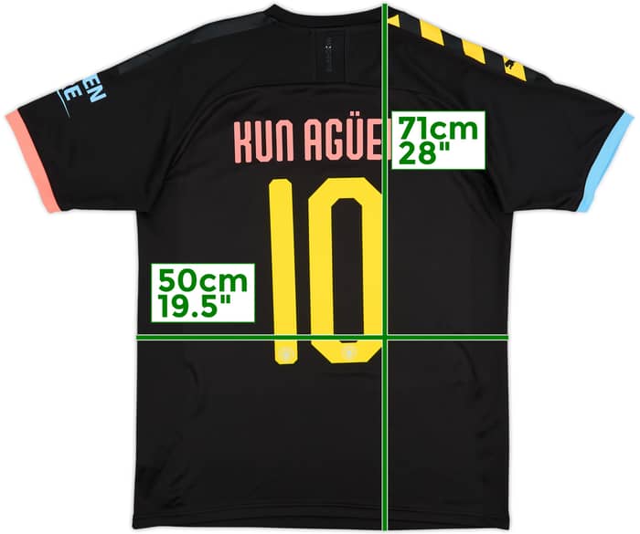 2019-20 Manchester City Away Shirt Kun Aguero #10 - 9/10 - (M)