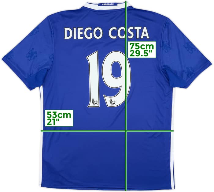 2016-17 Chelsea Home Shirt Diego Costa #19 - 7/10 - (L)