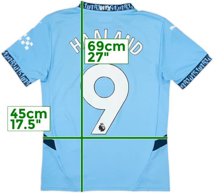 2024-25 Manchester City Home Shirt Haaland #9 - 10/10 - (S)