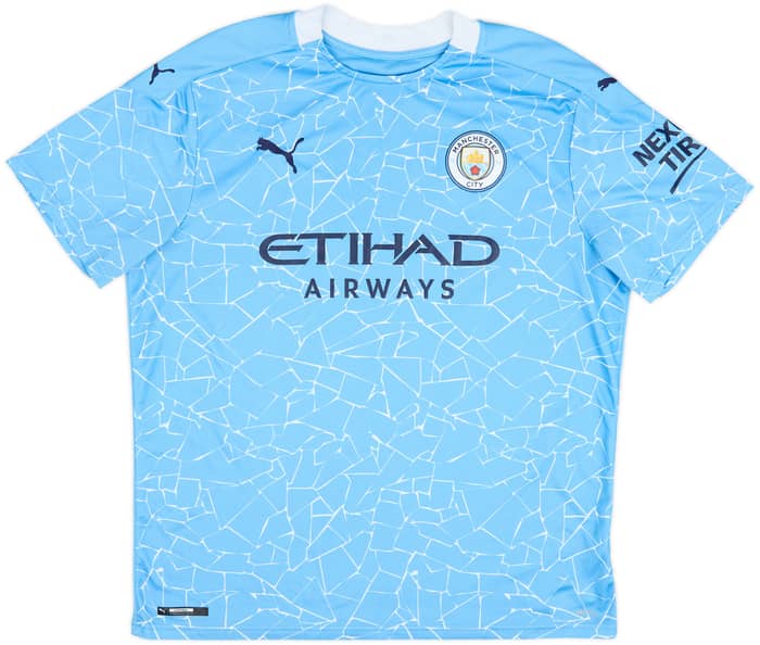 2020-21 Manchester City Home Shirt Kun Aguero #10 - 8/10 - (XL)
