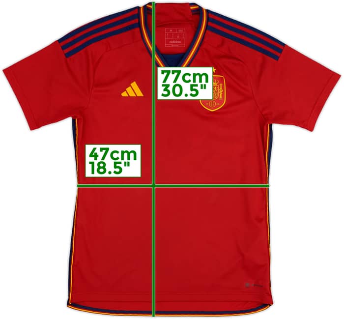 2022-23 Spain Home Shirt - 8/10 - (M)