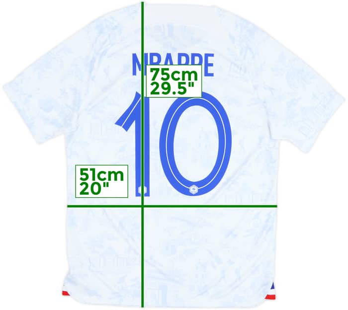 Camiseta de visitante de Francia 2022-23 Mbappe #10 - 7/10 - (L)