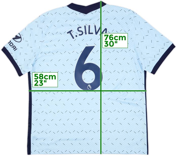 2020-21 Chelsea Away Shirt T.Silva #6 - 9/10 - (XL)
