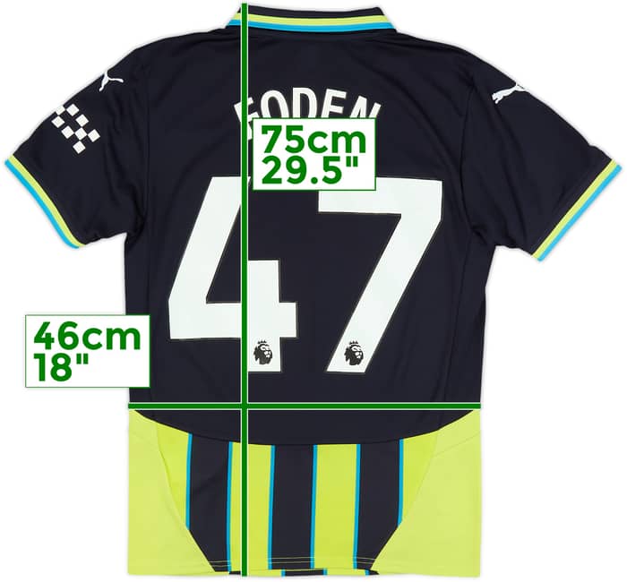 2024-25 Manchester City Away Shirt Foden #47 - 6/10 - (S)