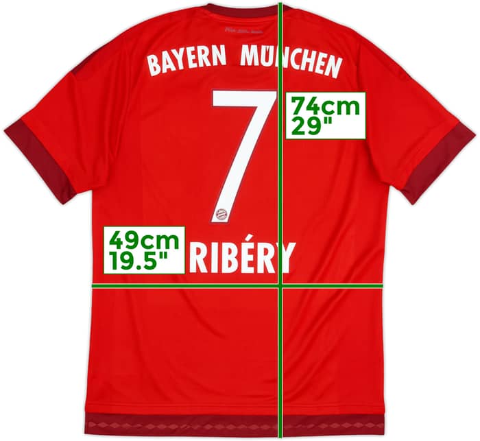 2015-16 Bayern Munich Camiseta Local Ribery #7 - 8/10 - (M)