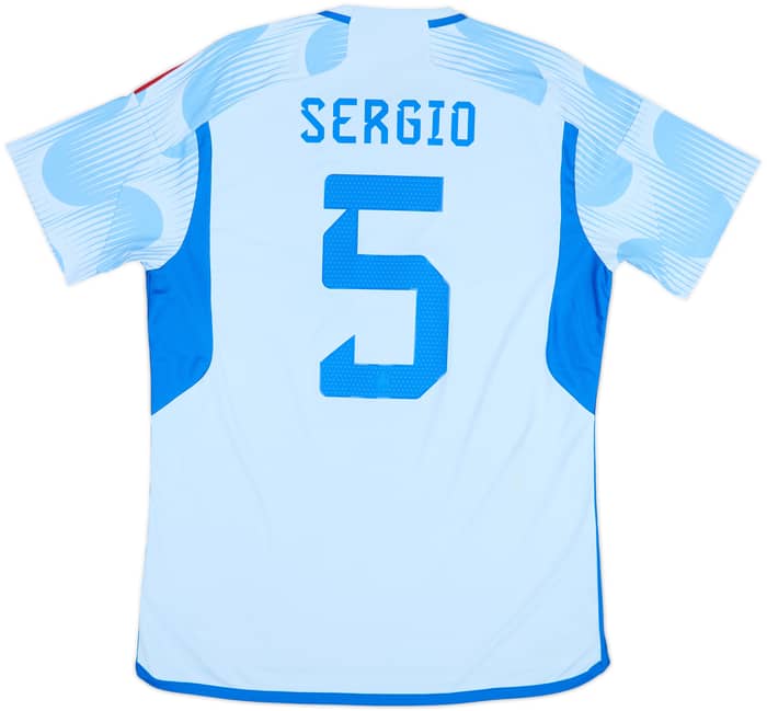 2022-23 Spain Away Shirt Sergio #5 - 6/10 - (L)