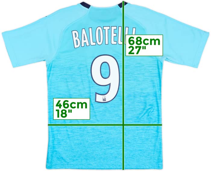 2018-19 Olympique Marseille Third Shirt Balotelli #9 - 8/10 - (S)