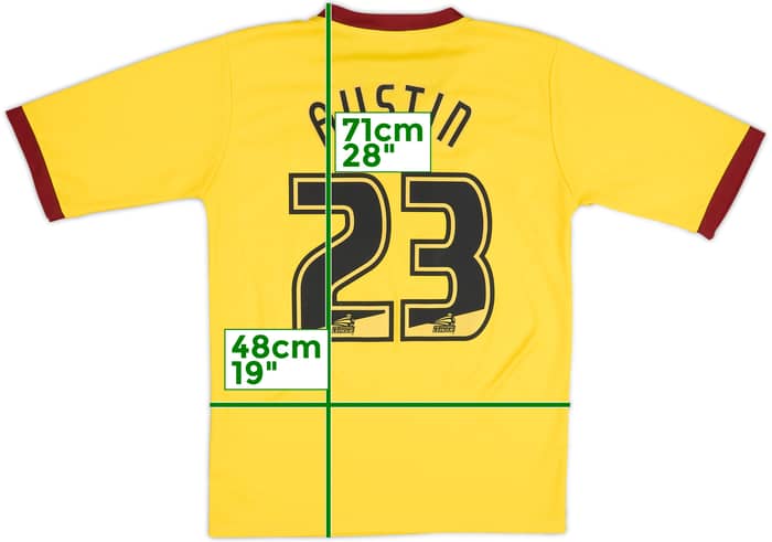 2011-12 Burnley Away Shirt Austin #23 - 7/10 - (M)