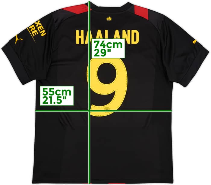 2022-23 Manchester City Away Shirt Haaland #9 - 7/10 - (L)