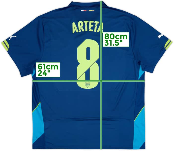 2014-15 Arsenal Third Shirt Arteta #8 - 8/10 - (XXL)