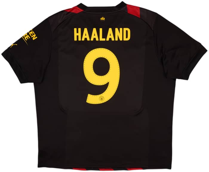 2022-23 Manchester City Away Shirt Haaland #9 - 9/10 - (XXL)