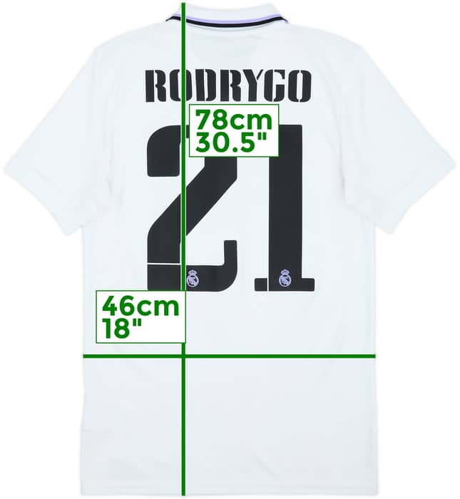 2022-23 Real Madrid Home Shirt Rodrygo #21 - 8/10 - (S)