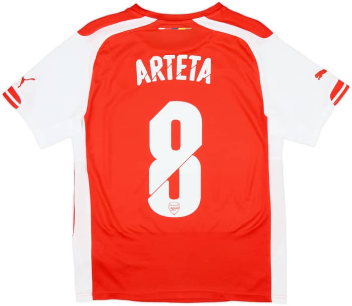 2014-15 Arsenal Home Shirt Arteta #8 - 7/10 - (S)