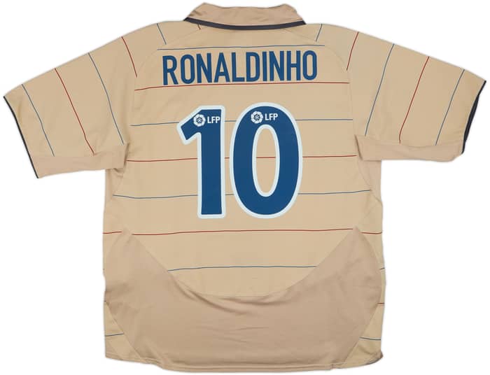 2003-05 Barcelona Away Shirt Ronaldinho #10 - 6/10 - (XL)