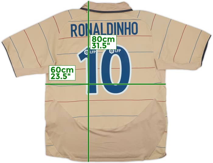 2003-05 Barcelona Away Shirt Ronaldinho #10 - 6/10 - (XL)