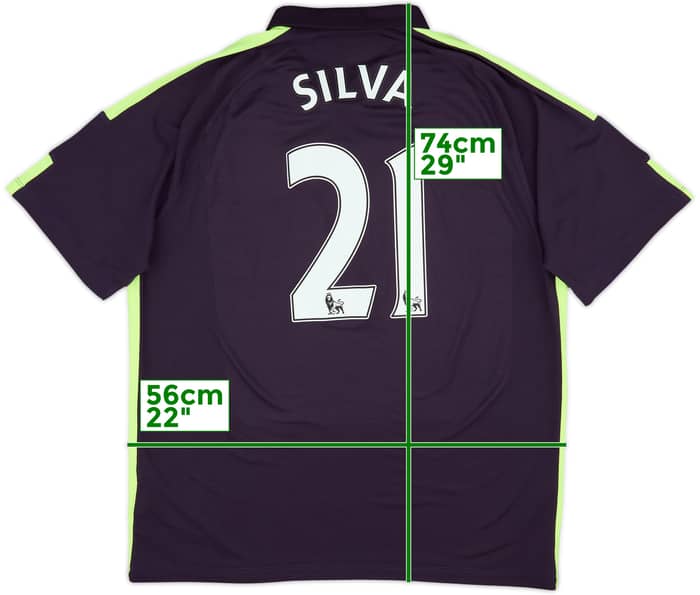 2014-15 Manchester City Third Shirt Silva #21 - 8/10 - (XL)