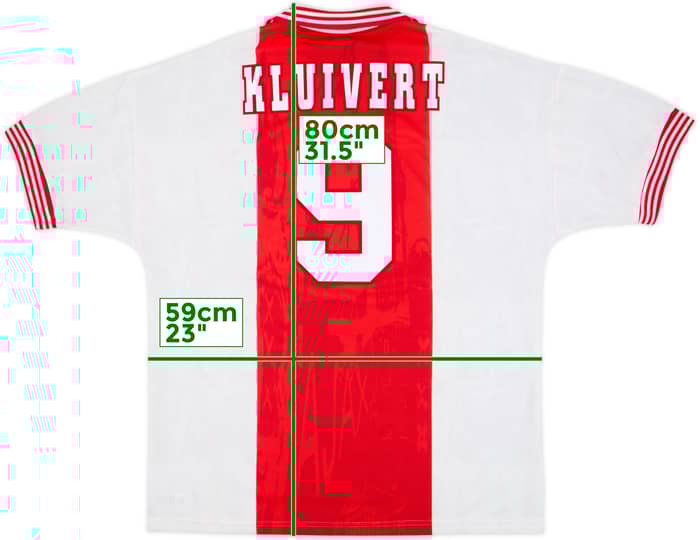 1996-97 Ajax Camiseta Local Kluivert #9 - 9/10 - (XL)