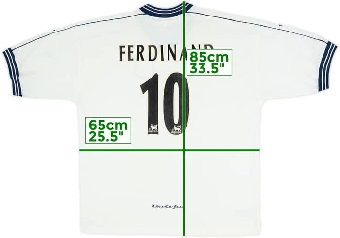 1997-99 Tottenham Home Shirt Ferdinand #10 - 7/10 - (XXL)