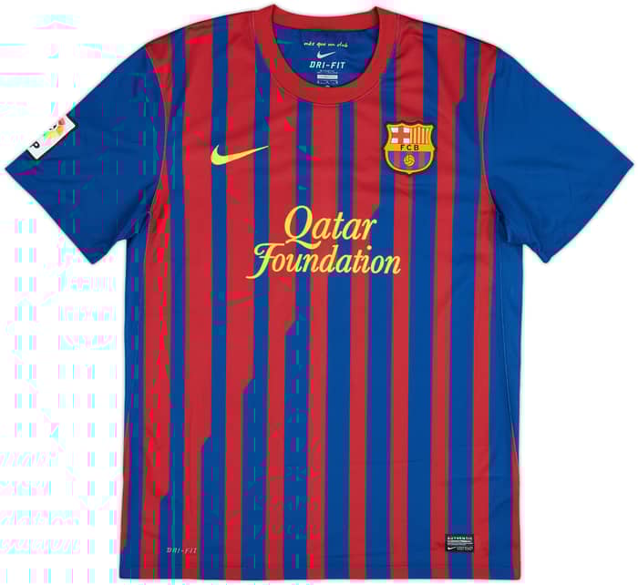 2011-12 Barcelona Home Shirt Pique #3 - 7/10 - (M)