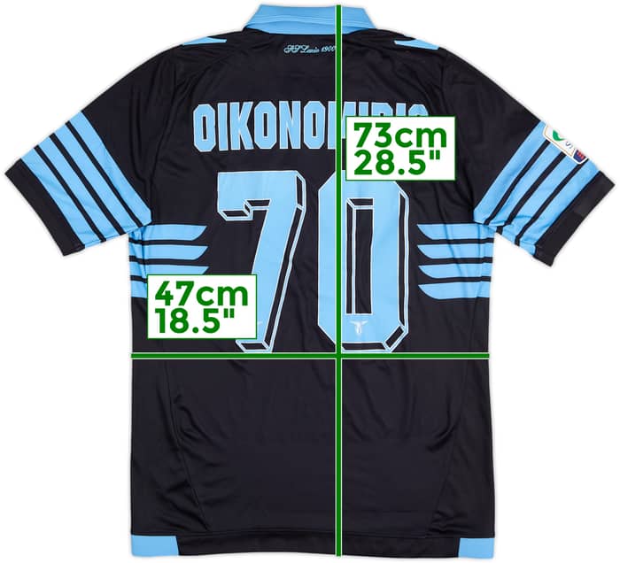 2015-16 Lazio Match Issue Away Shirt Oikonomidis #70