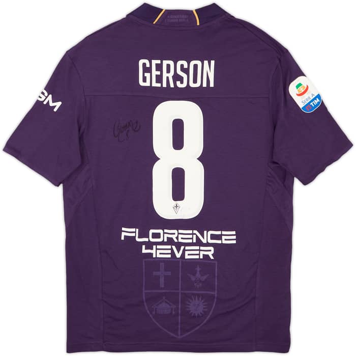 2018-19 Fiorentina Signed Home Shirt Gerson #8 - 7/10 - (L)
