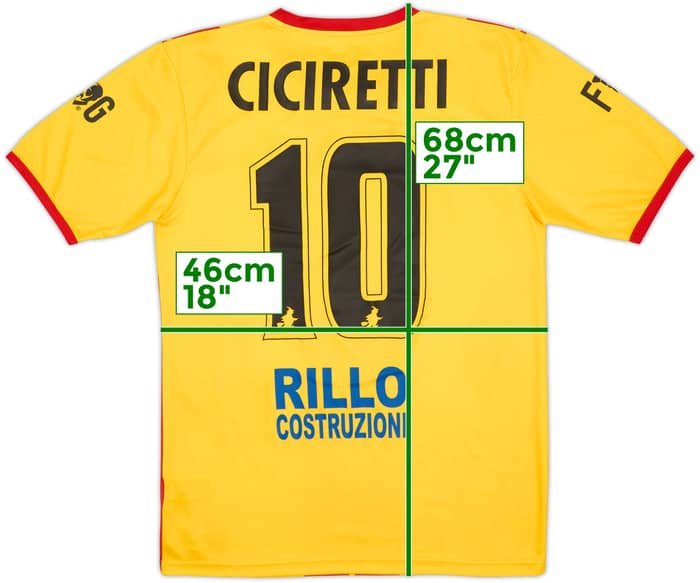 2016-17 Benevento Home Shirt Ciciretti #10 - 9/10 - (M)