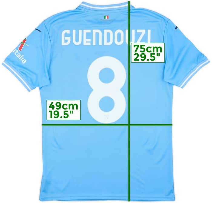 2023-24 Lazio Home Shirt Guendouzi #8 - 8/10 - (L)