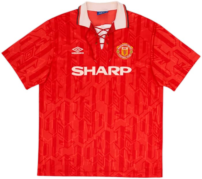 1992-94 Manchester United Home Shirt Cantona #7 - 6/10 - (XL)