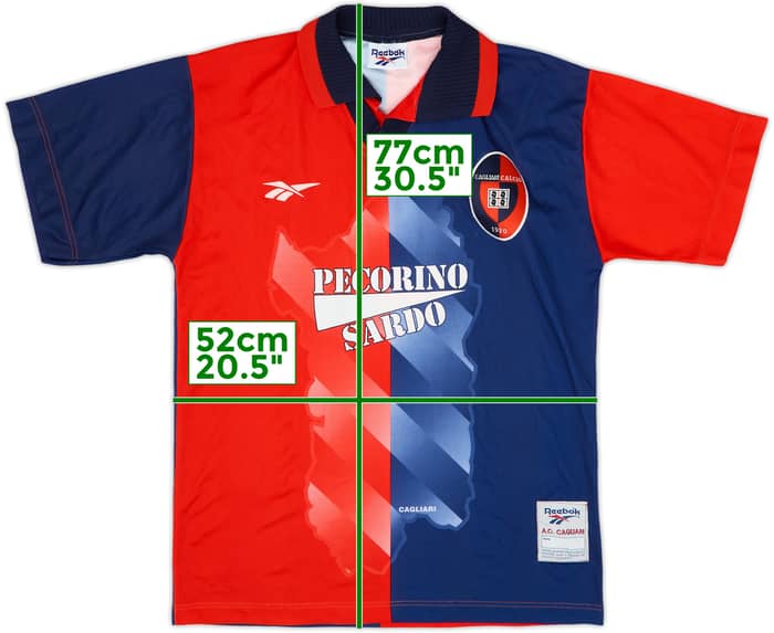 1996-98 Cagliari Home Shirt - 8/10 - (L)