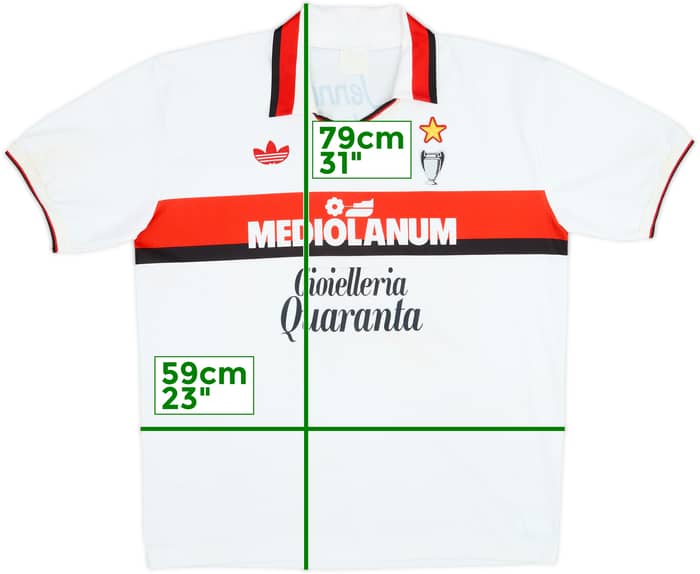 1990-91 AC Milan Away Shirt #2 - 6/10 - (XL)