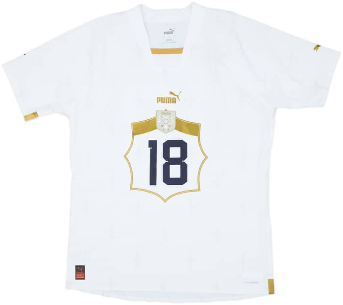 2022-23 Serbia Player Issue Away Shirt Vlahovic #18 - 7/10 - (L)