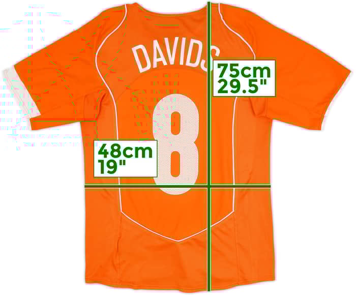 2004-06 Netherlands Home Shirt Davids #8 - 8/10 - (S)